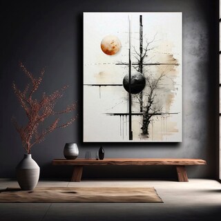 Foto 2 | Foto 2 | Cuadro Canvas Abstracto Geométrico Original Arte Moderno Hd