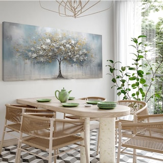 Foto 1 | Foto 1 | Cuadro Arbol Abstracto Blanco Elegante Lujo Canvas Grueso
