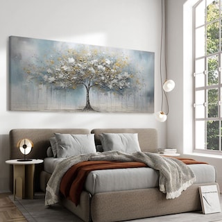 Foto 2 | Foto 2 | Cuadro Arbol Abstracto Blanco Elegante Lujo Canvas Grueso