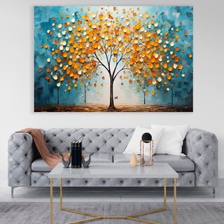 Foto 1 | Foto 1 | Cuadro Arbol Flores Canvas Artistico Sala Elegante 60x90 Hd