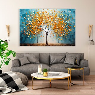 Foto 2 | Foto 2 | Cuadro Arbol Flores Canvas Artistico Sala Elegante 60x90 Hd