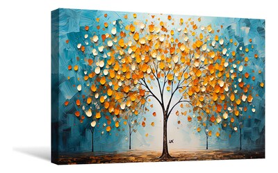 Foto 3 | Foto 3 | Cuadro Arbol Flores Canvas Artistico Sala Elegante 60x90 Hd