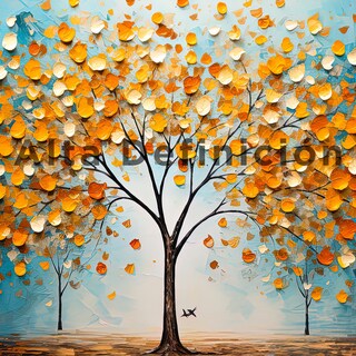 Foto 4 | Foto 4 | Cuadro Arbol Flores Canvas Artistico Sala Elegante 60x90 Hd