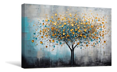 Foto 3 | Foto 3 | Cuadro Arbol Flores Canvas Artistico Hd Sala Elegante 110x70