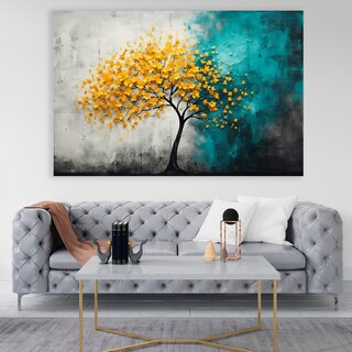 Foto 1 | Foto 1 | Cuadro Arbol Flores Canvas Artistico Sala Elegante 60x90 Hd