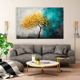 Foto 3 | Foto 3 | Cuadro Arbol Flores Canvas Artistico Sala Elegante 60x90 Hd