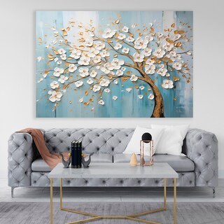 Foto 2 | Foto 2 | Cuadro Arbol Flores Canvas Artistico Hd Sala Elegante 110x70
