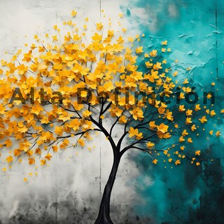 Foto 4 | Foto 4 | Cuadro Arbol Flores Canvas Artistico Hd Sala Elegante 110x70