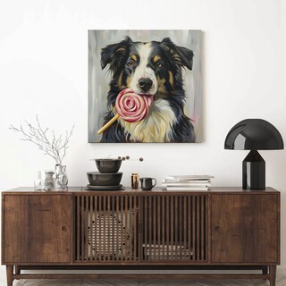 Foto 3 | Foto 3 | Cuadro Perros Retratos Varias Razas Canvas Decorativo 55x55