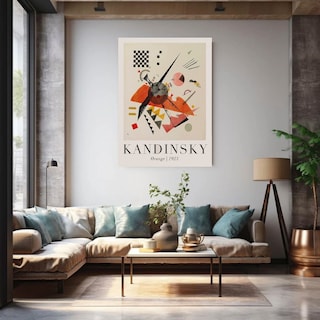 Foto 3 | Foto 3 | Cuadros W. Kandinsky 110x80 Cm En Lienzo Canvas Artistico No Sintetico Con Bastidor Reforzado Listo Para Colgar Color Se