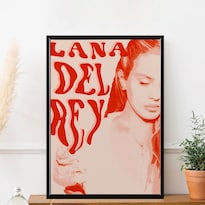 Lana Del Rey Arte Aesthetic Cuadro Con Marco Madera Premium