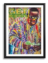 Cuadro Decorativo Notorious Big Grafiti Get Money Oficina