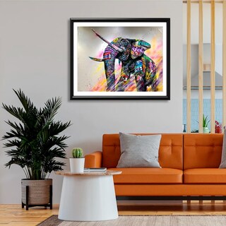 Foto 3 | Foto 3 | Cuadro Decorativo Elefante Grafiti Moderno Elegante Sala Rec