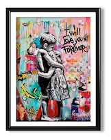 Cuadro Decorativo Niños Grafiti Moderno Elegante Sala Recama