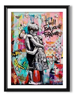 Foto 1 | Foto 1 | Cuadro Decorativo Niños Grafiti Moderno Elegante Sala Recama