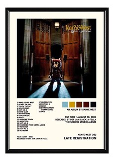 Foto 1 | Foto 1 | Kanye West Ye Álbum Music Tracklist Cuadro Con Marco Madera