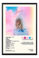 Taylor Swift Álbum Music Tracklist Cuadro Con Marco Madera