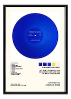 Kanye West Ye Álbum Music Tracklist Cuadro Con Marco Madera