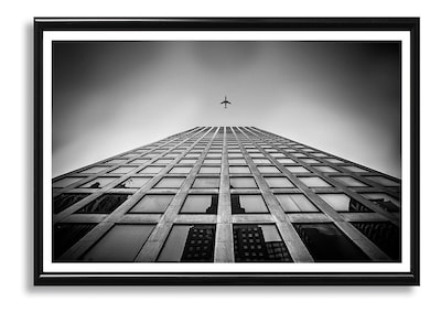 Foto 1 | Foto 1 | Cuadro Avión Minimalista Arquitectura Blanco Y Negro Elegant