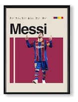 Messi Ronaldo Neymar Y Más Jugadores Fútbol Cuadros C/marco Color Messi Colors