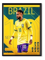 Messi Ronaldo Neymar Y Más Jugadores Fútbol Cuadros C/marco