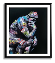 Cuadro Decorativo Escultura De David Pensador Grafiti Sala