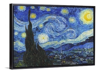 Foto 1 | Foto 1 | Canvas Cuadro Noche Estrellada Con Marco Flotante  73x92cm