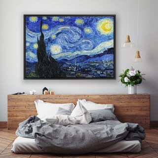 Foto 2 | Foto 2 | Canvas Cuadro Noche Estrellada Con Marco Flotante  73x92cm