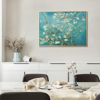 Foto 1 | Foto 1 | Cuadro Canvas Van Gogh Con Marco Flotado Almendro En Flor