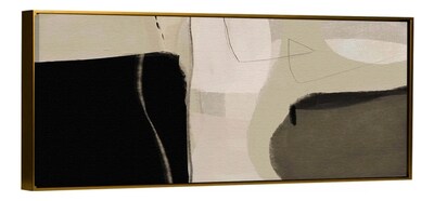 Foto 2 | Foto 2 | Cuadro Canvas Abstracto Con Marco Flotado Neurtro Moderno