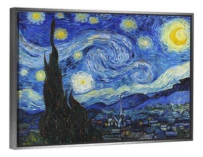 Foto 1 | Foto 1 | Canvas Cuadro Noche Estrellada Con Marco Flotante  73x92cm