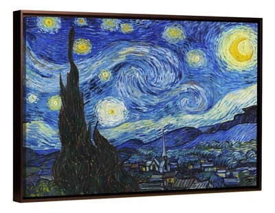 Foto 1 | Foto 1 | Canvas Cuadro Noche Estrellada Con Marco Flotante 73x92cm