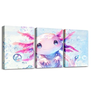 Foto 1 | Foto 1 | Lienzo Decorativo De Pared Feelyou Axolotl Ocean Sealife 30 X 40 Cm X 3 - Venta Internacional.