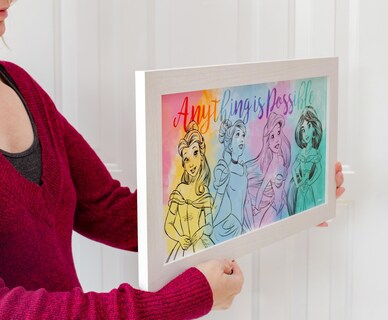 Foto 4 | Foto 4 | Póster Decorativo Plateado Con Diseño De Buffalo Disney Princess, 25 X 45 Cm - Venta Internacional.