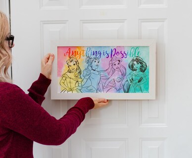 Foto 6 | Foto 6 | Póster Decorativo Plateado Con Diseño De Buffalo Disney Princess, 25 X 45 Cm - Venta Internacional.