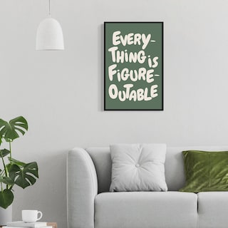 Foto 6 | Foto 6 | Póster Mural Moderno De Color Verde Everything Is Figureoutable - Venta Internacional.