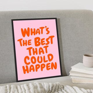 Foto 2 | Foto 2 | Póster Trendy Con La Frase «lo Mejor Que Podría Pasar», 40 X 60 Cm - Venta Internacional.