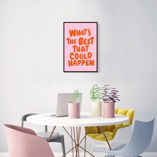 Foto 5 | Foto 5 | Póster Trendy Con La Frase «lo Mejor Que Podría Pasar», 40 X 60 Cm - Venta Internacional.