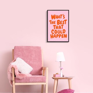 Foto 7 | Foto 7 | Póster Trendy Con La Frase «lo Mejor Que Podría Pasar», 40 X 60 Cm - Venta Internacional.
