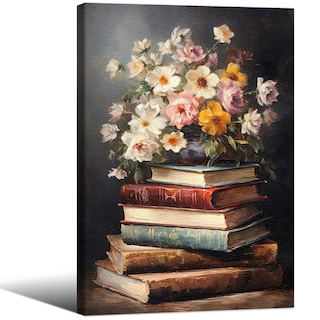 Foto 1 | Foto 1 | Lienzo Para Pared, Libro Floral, Pintura Al Óleo De Flores Botánicas - Venta Internacional.