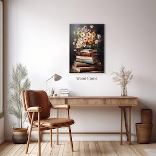 Foto 4 | Foto 4 | Lienzo Para Pared, Libro Floral, Pintura Al Óleo De Flores Botánicas - Venta Internacional.