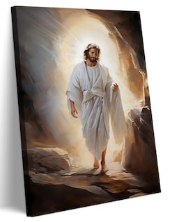 Foto 1 | Foto 1 | Lienzo Decorativo La Resurrección De Jesús Sonriendo, 60 X 90 Cm - Venta Internacional.