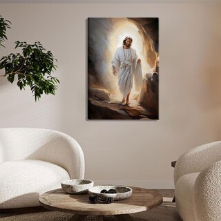 Foto 2 | Foto 2 | Lienzo Decorativo La Resurrección De Jesús Sonriendo, 60 X 90 Cm - Venta Internacional.
