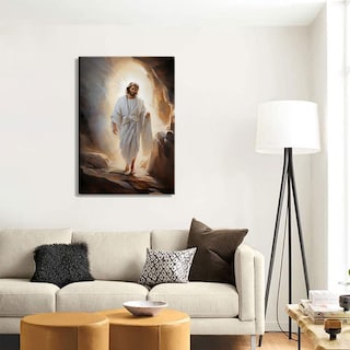 Foto 3 | Foto 3 | Lienzo Decorativo La Resurrección De Jesús Sonriendo, 60 X 90 Cm - Venta Internacional.