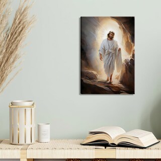 Foto 4 | Foto 4 | Lienzo Decorativo La Resurrección De Jesús Sonriendo, 60 X 90 Cm - Venta Internacional.
