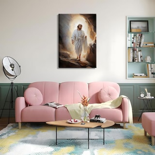 Foto 7 | Foto 7 | Lienzo Decorativo La Resurrección De Jesús Sonriendo, 60 X 90 Cm - Venta Internacional.