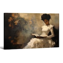 Póster Niña Negra Leyendo Retrato Femenino Africano 40x60 Cm - Venta Internacional.