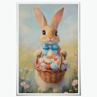 Foto 1 | Foto 1 | Póster Decorativo Vintage Con Forma De Conejo De Pascua, 40 X 60 Cm, Sin Marco - Venta Internacional.