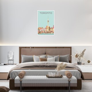 Foto 4 | Foto 4 | Pósteres De Lienzo Vintage Con Paisaje De La Ciudad De Toronto, 40 X 60 Cm - Venta Internacional.