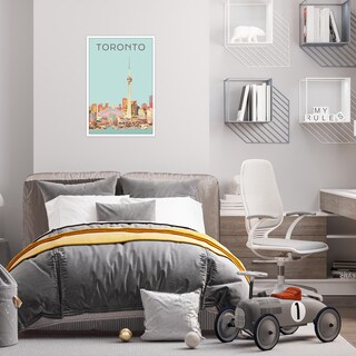 Foto 6 | Foto 6 | Pósteres De Lienzo Vintage Con Paisaje De La Ciudad De Toronto, 40 X 60 Cm - Venta Internacional.